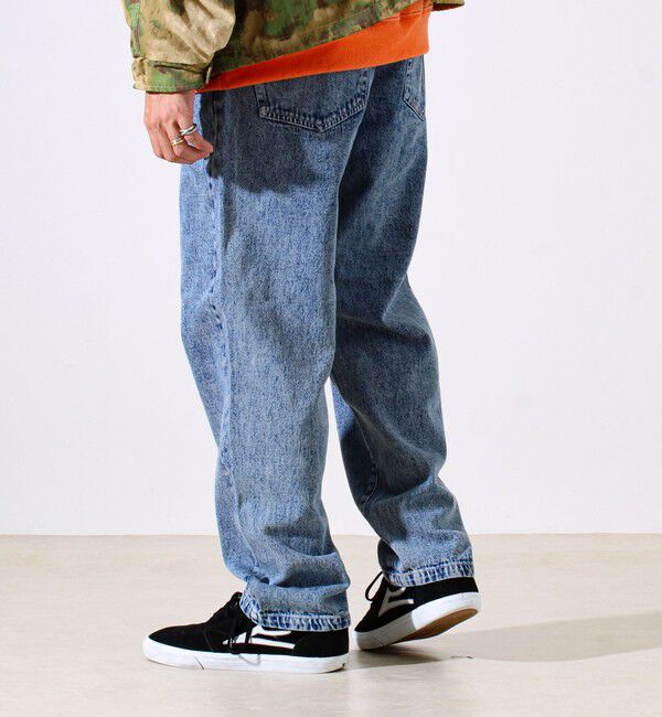 GLOSTER「【シーズンレス/UNISEX】ケミカルウォッシュ ワイドデニムイージーパンツ」|デニム|