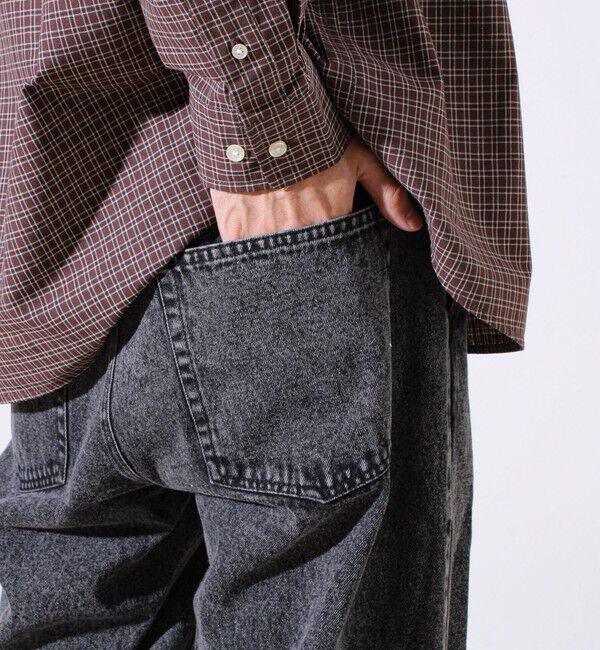 GLOSTER「【シーズンレス/UNISEX】ケミカルウォッシュ ワイドデニムイージーパンツ」|デニム|