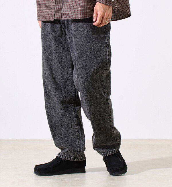 GLOSTER「【シーズンレス/UNISEX】ケミカルウォッシュ ワイドデニムイージーパンツ」|デニム|