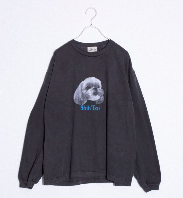 GLOSTER「【人気シリーズ】【DOG&CAT】犬猫ピグメント クルーネックロンT」|Tシャツ・カットソー|