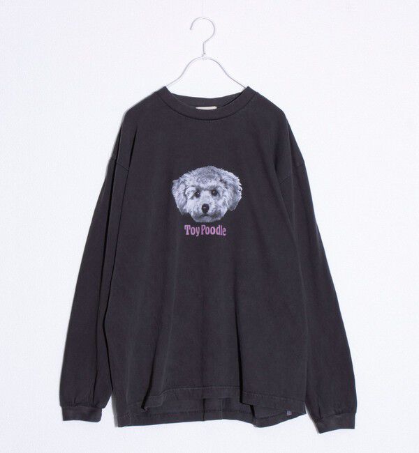 GLOSTER「【人気シリーズ】【DOG&CAT】犬猫ピグメント クルーネックロンT」|Tシャツ・カットソー|