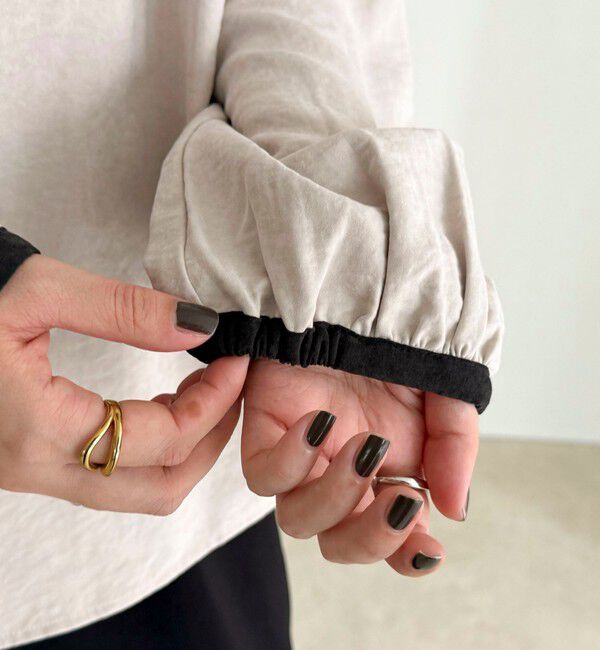 fredy emue「起毛パイピングギャザーブラウス」|シャツ・ブラウス|