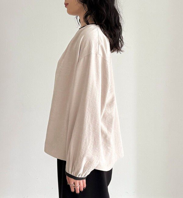 fredy emue「起毛パイピングギャザーブラウス」|シャツ・ブラウス|