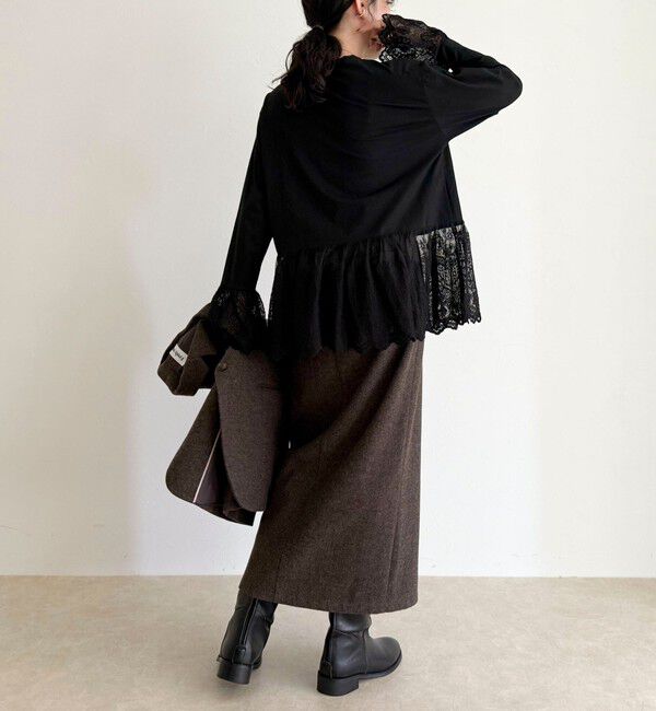 fredy emue「レースドッキングロンTシャツ」|Tシャツ・カットソー|