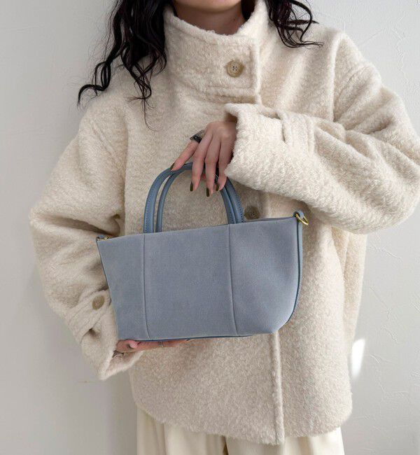 fredy emue「フェイクスエードミニトートバッグ」|ショルダー・メッセンジャー|グレイッシュブルー