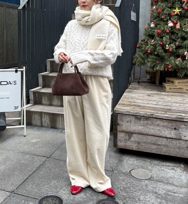 fredy emue「ふわふわ柄編みニットプルオーバー」|ニット・セーター|