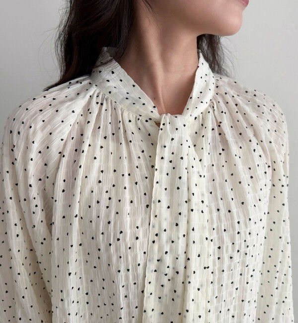 fredy emue「ハートドットボウタイブラウス」|シャツ・ブラウス|