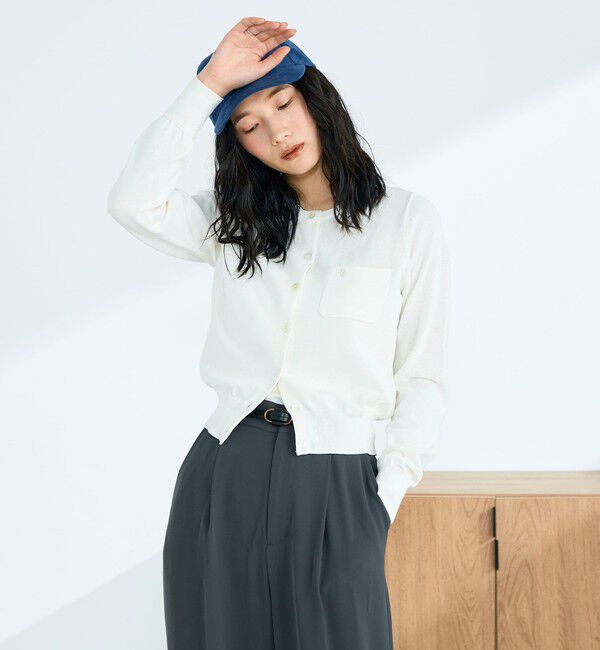 fredy emue「FR刺繍コットン混BASICカーディガン」|カーディガン|
