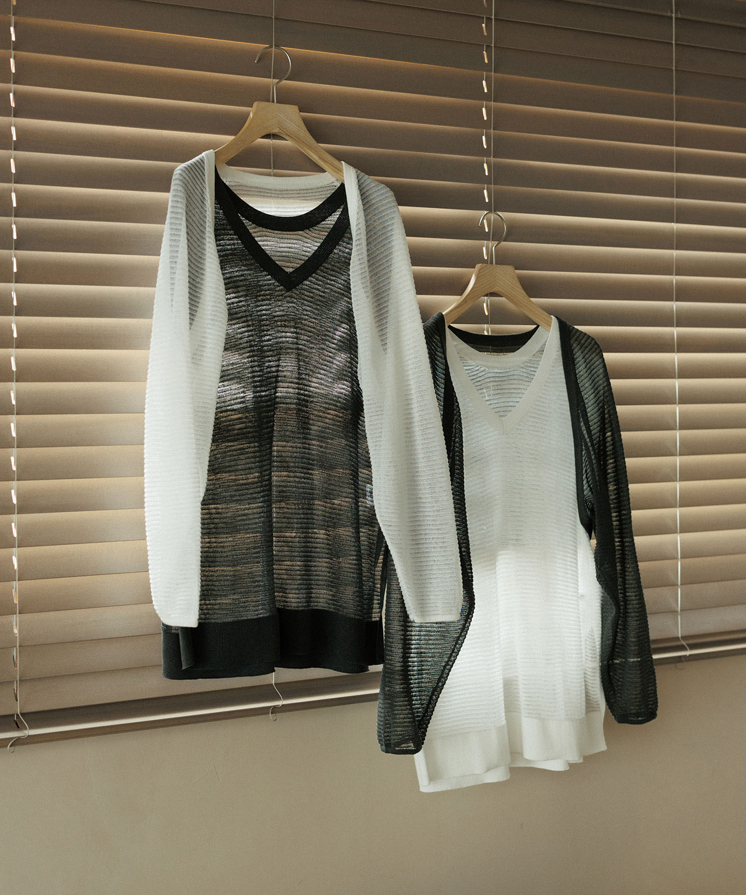 SALON adam et rope'「透かし編み2WAYメッシュプルオーバー【洗える】」|ニット・セーター|