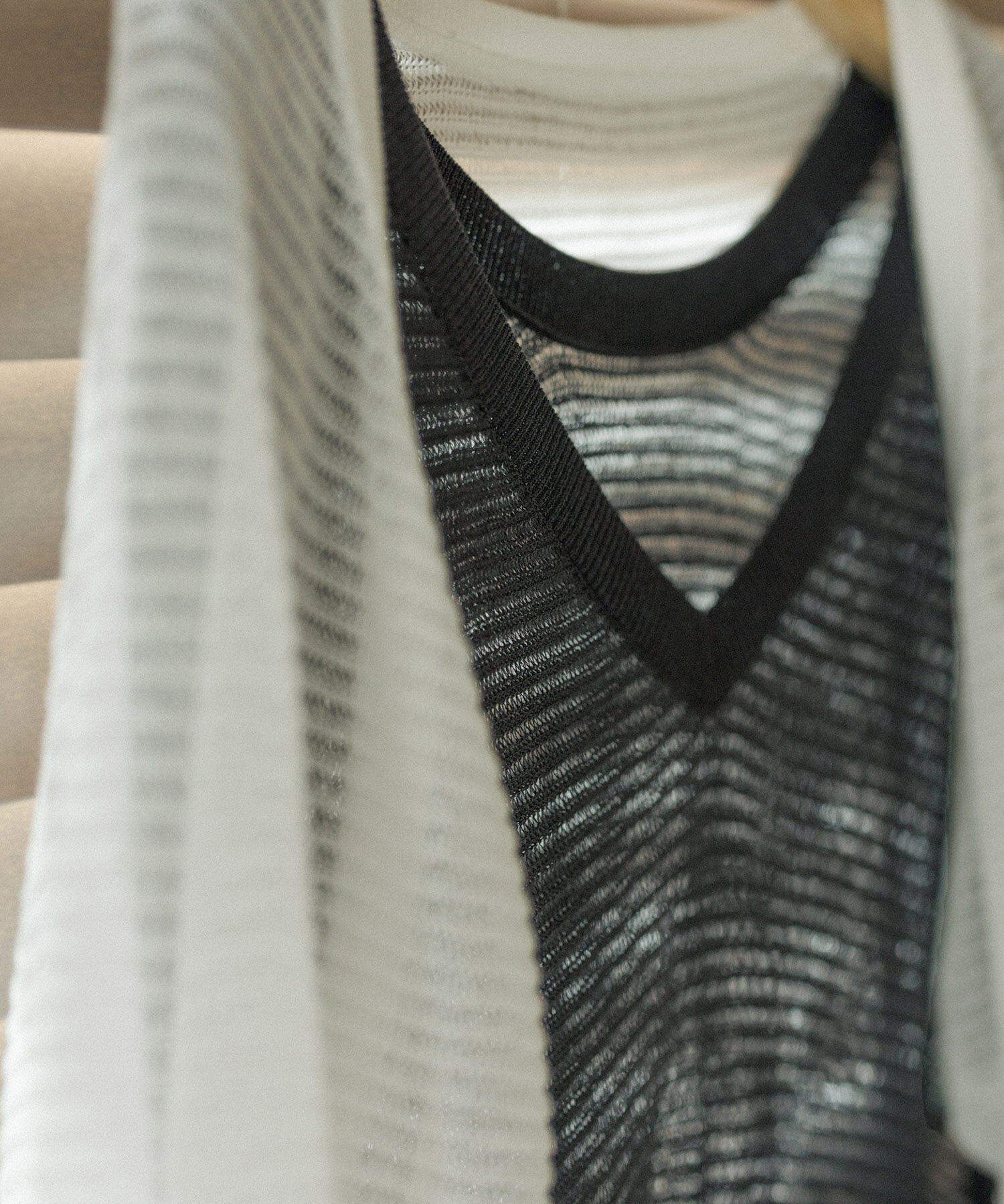 SALON adam et rope'「透かし編み2WAYメッシュプルオーバー【洗える】」|ニット・セーター|