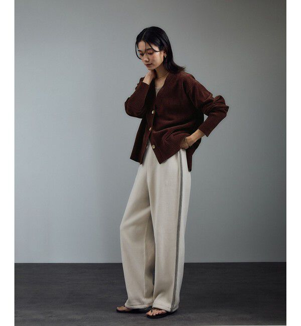 SALON adam et rope'「Vネックカーディガン-CreamyCotton /クリーミーコットン-」|カーディガン|