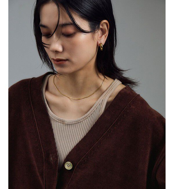 SALON adam et rope'「Vネックカーディガン-CreamyCotton /クリーミーコットン-」|カーディガン|