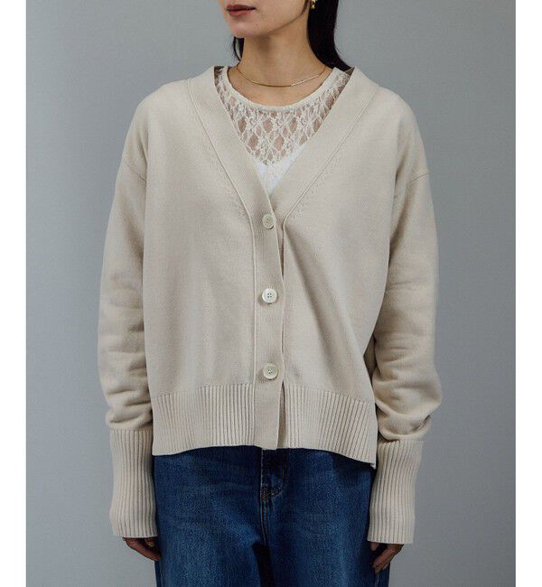 SALON adam et rope'「Vネックカーディガン-CreamyCotton /クリーミーコットン-」|カーディガン|