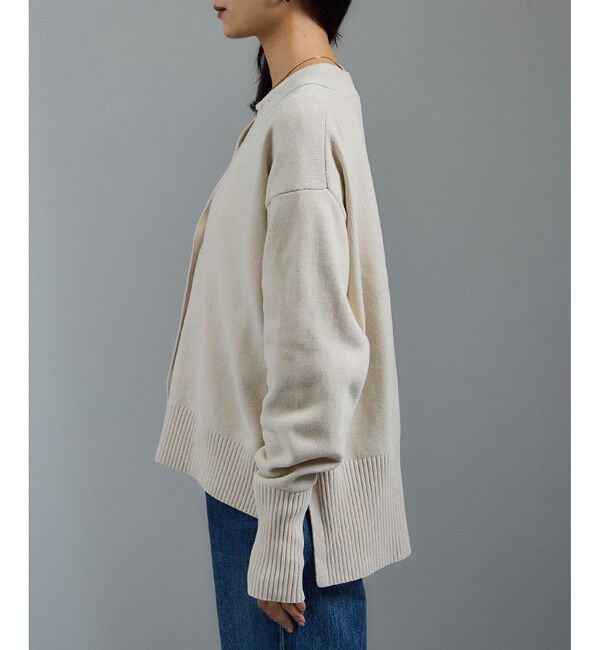 SALON adam et rope'「Vネックカーディガン-CreamyCotton /クリーミーコットン-」|カーディガン|