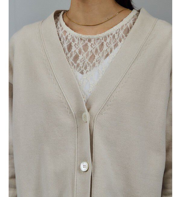 SALON adam et rope'「Vネックカーディガン-CreamyCotton /クリーミーコットン-」|カーディガン|