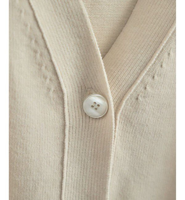 SALON adam et rope'「Vネックカーディガン-CreamyCotton /クリーミーコットン-」|カーディガン|