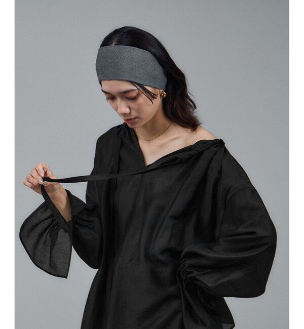 SALON adam et rope'「【WEB限定】2WAYシアーリュクスギャザーブラウス」|シャツ・ブラウス|