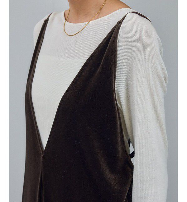 SALON adam et rope'「【WEB限定】コンフィリュクスベロアオールインワン」|オールインワン|