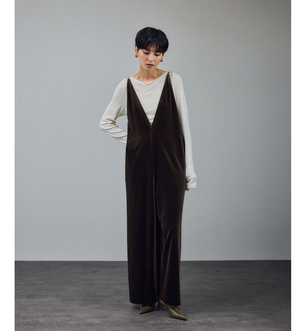 SALON adam et rope'「【WEB限定】コンフィリュクスベロアオールインワン」|オールインワン|