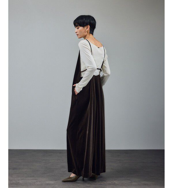 SALON adam et rope'「【WEB限定】コンフィリュクスベロアオールインワン」|オールインワン|