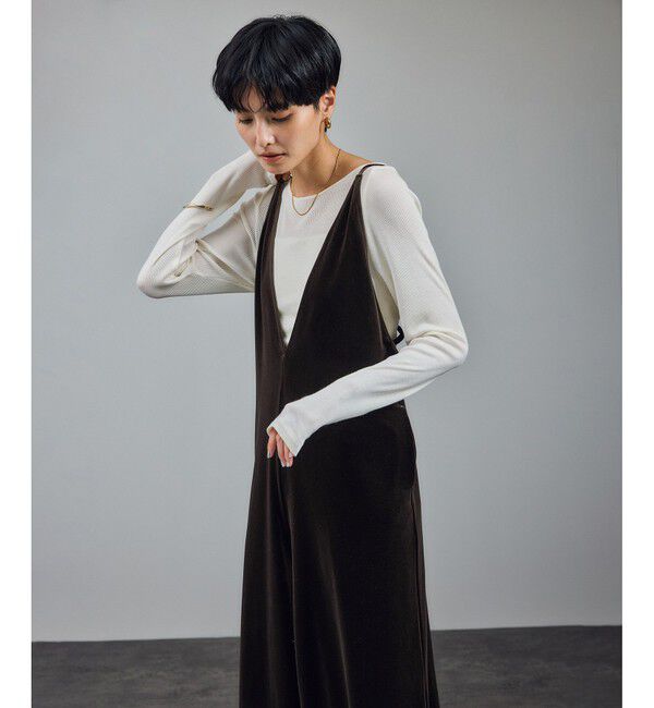 SALON adam et rope'「【WEB限定】コンフィリュクスベロアオールインワン」|オールインワン|