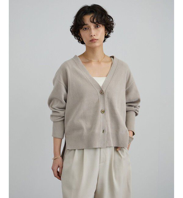 SALON adam et rope'「Vネックカーディガン-CreamyCotton /クリーミーコットン-」|カーディガン|