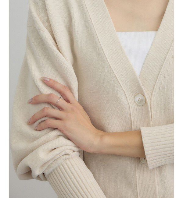 SALON adam et rope'「Vネックカーディガン-CreamyCotton /クリーミーコットン-」|カーディガン|