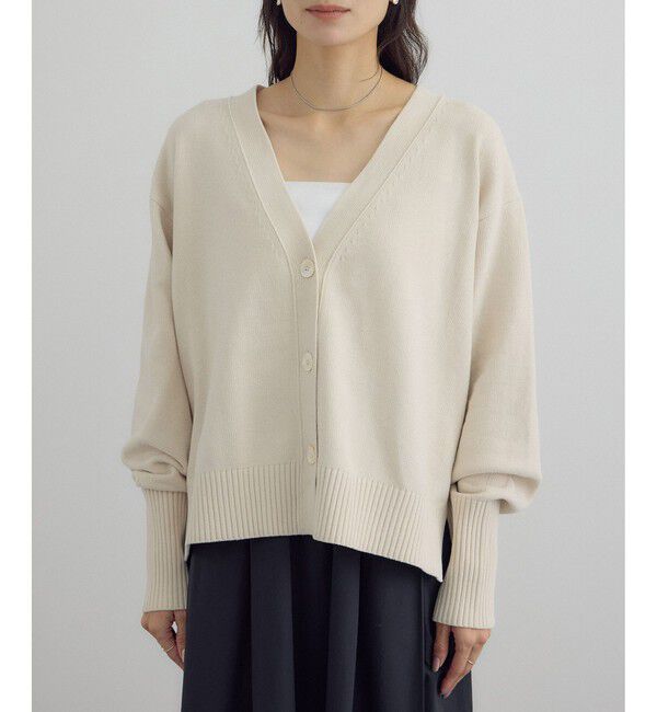 SALON adam et rope'「Vネックカーディガン-CreamyCotton /クリーミーコットン-」|カーディガン|