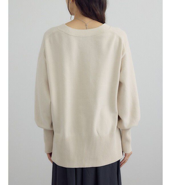 SALON adam et rope'「Vネックカーディガン-CreamyCotton /クリーミーコットン-」|カーディガン|