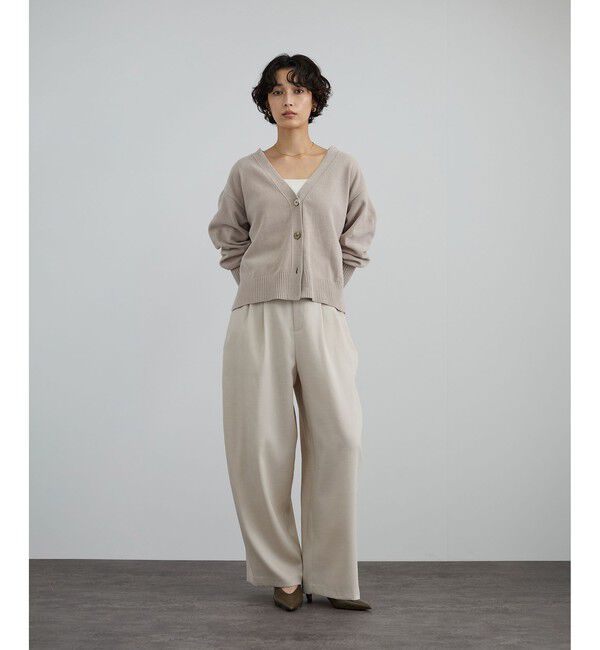 SALON adam et rope'「Vネックカーディガン-CreamyCotton /クリーミーコットン-」|カーディガン|