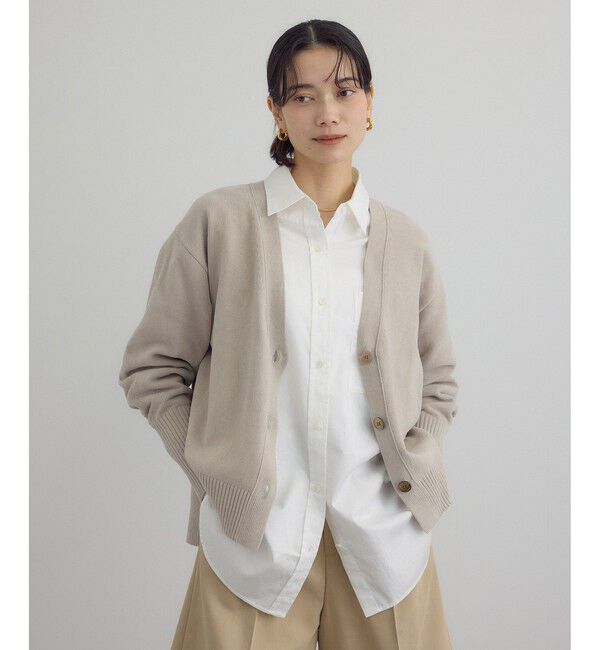 SALON adam et rope'「Vネックカーディガン-CreamyCotton /クリーミーコットン-」|カーディガン|