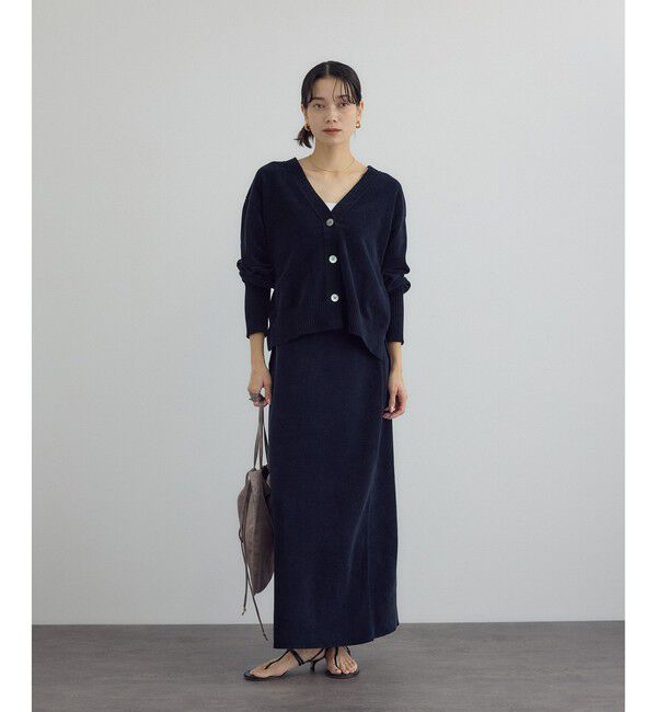 SALON adam et rope'「Vネックカーディガン-CreamyCotton /クリーミーコットン-」|カーディガン|