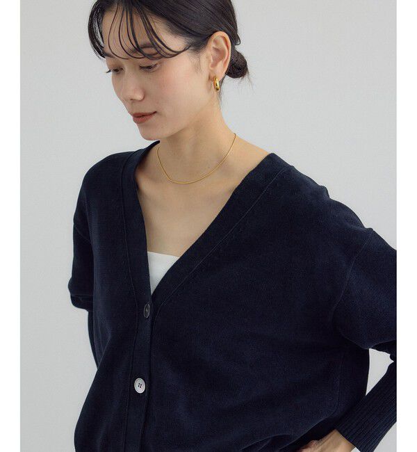 SALON adam et rope'「Vネックカーディガン-CreamyCotton /クリーミーコットン-」|カーディガン|