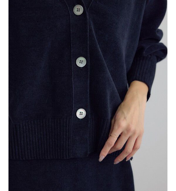 SALON adam et rope'「Vネックカーディガン-CreamyCotton /クリーミーコットン-」|カーディガン|