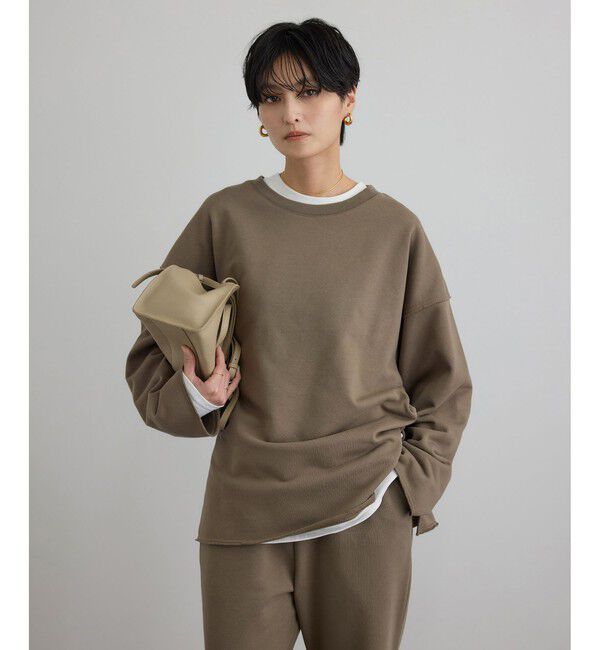 SALON adam et rope'「【WEB限定】ローエッジオーバースウェットプルオーバー」|スウェット・ジャージ|ブラウン系(23)