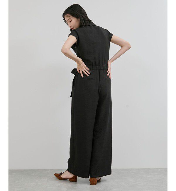 VIS「エアタン加工リラックスロンパース」|オールインワン|