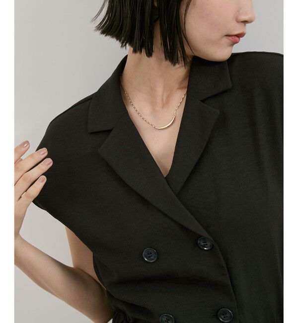 VIS「エアタン加工リラックスロンパース」|オールインワン|