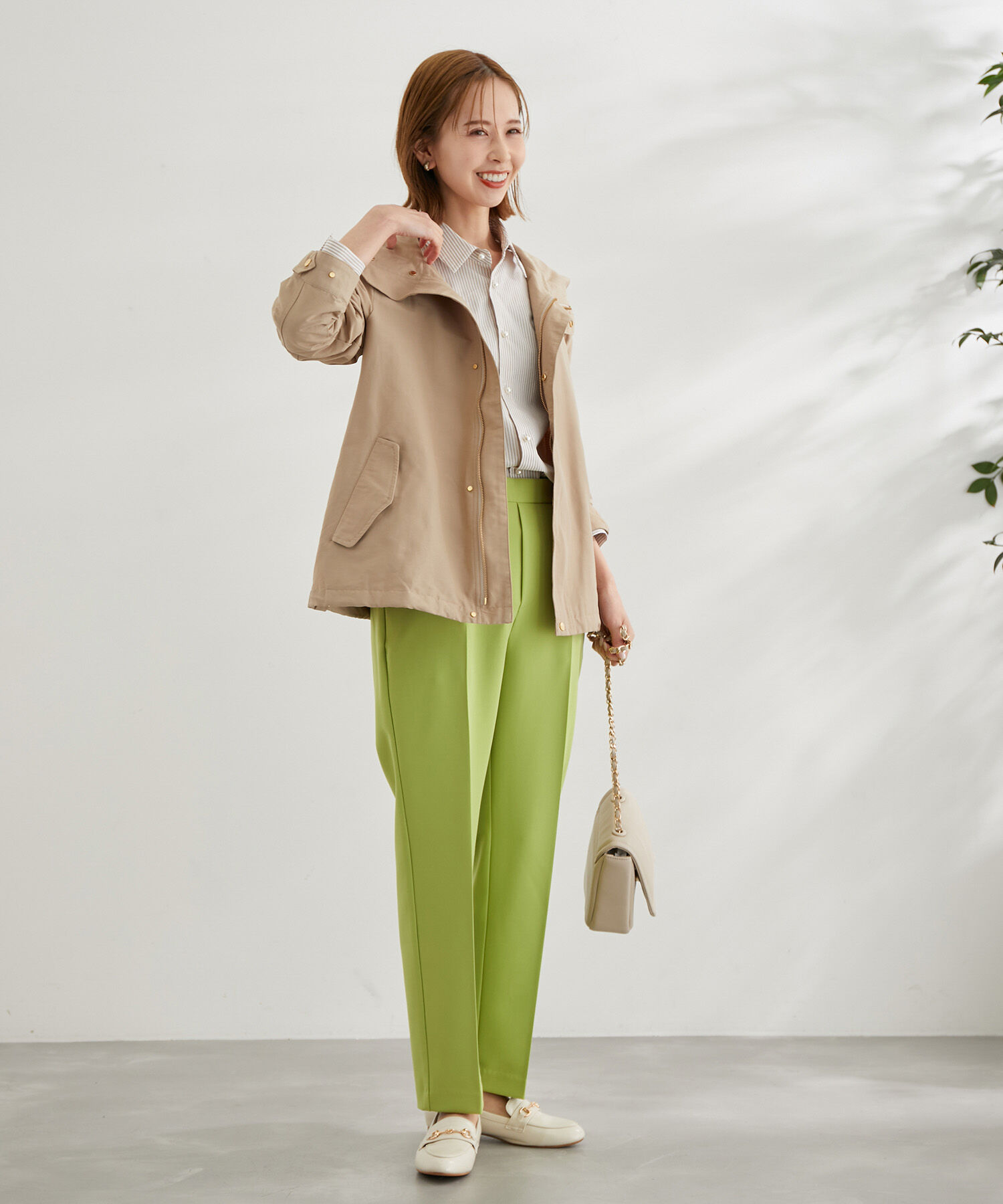 Rope&rsquo;Picnic「ラク美/スティックカラーパンツ」|スラックス|