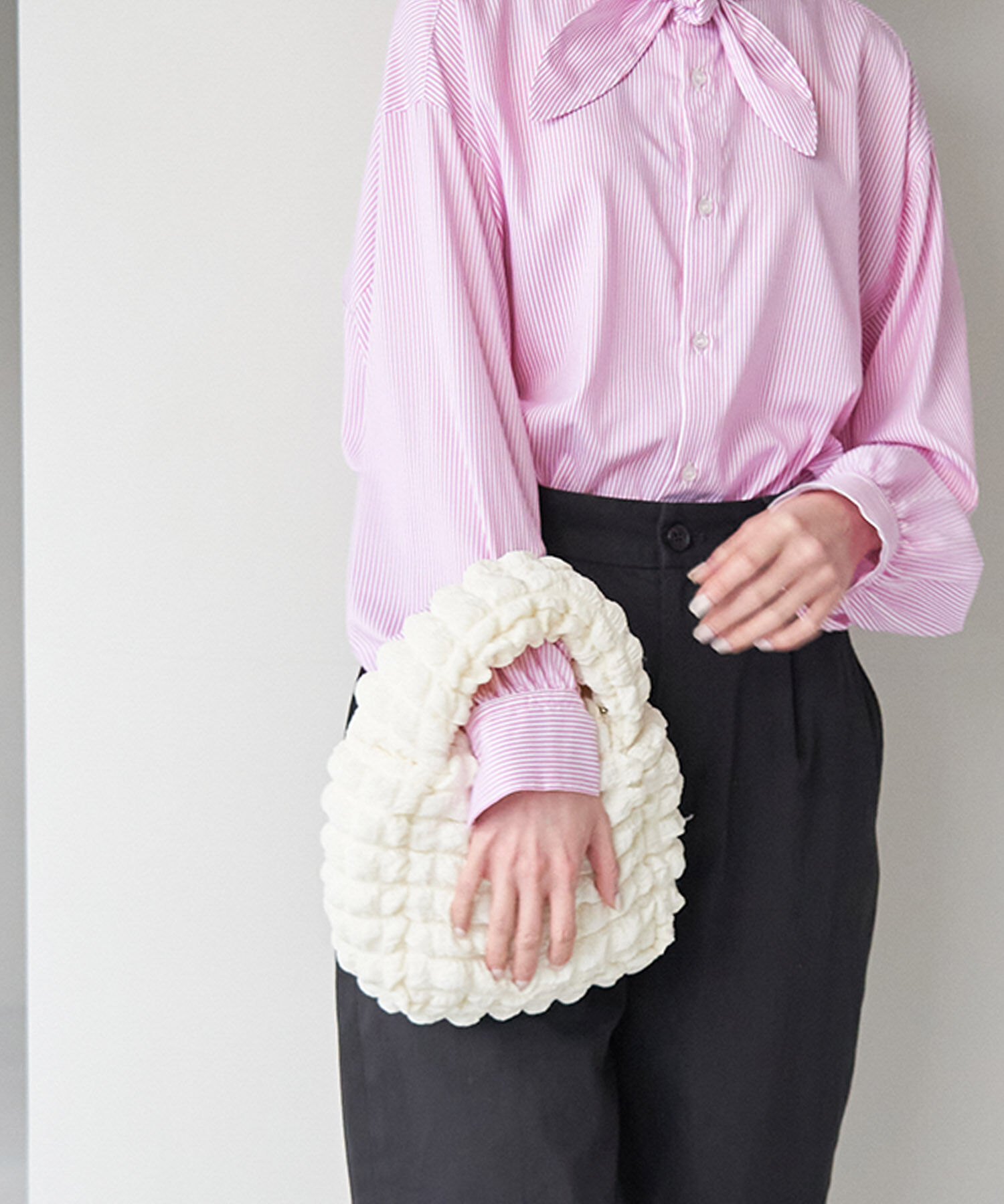 ROPE PICNIC PASSAGE「ぽこぽこジャガードワンハンドルショルダーバッグ」|ショルダー・メッセンジャー|