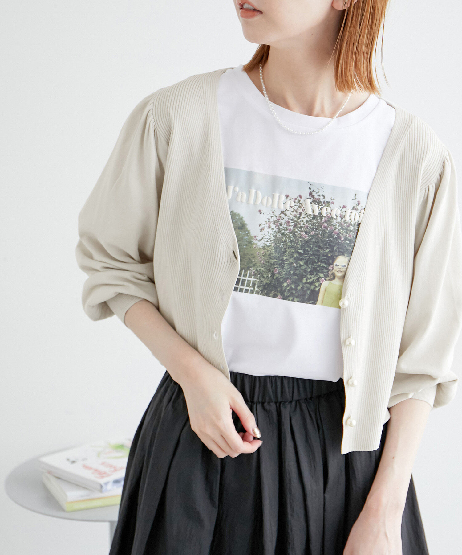 Rope&rsquo;Picnic「ショート丈袖ボリュームカーディガン/UVカット」|カーディガン|