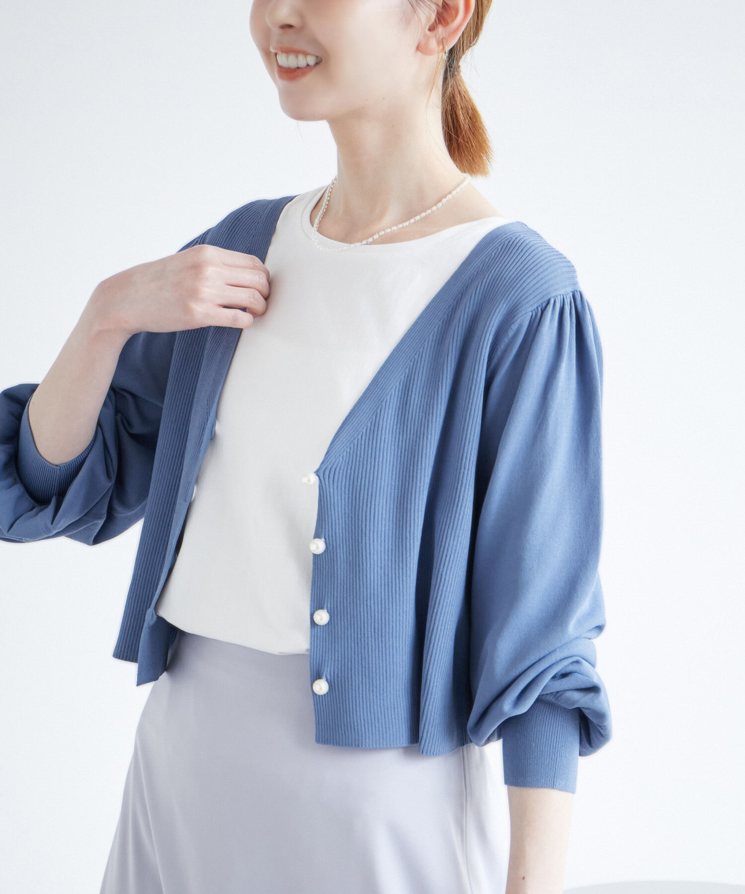 Rope&rsquo;Picnic「ショート丈袖ボリュームカーディガン/UVカット」|カーディガン|
