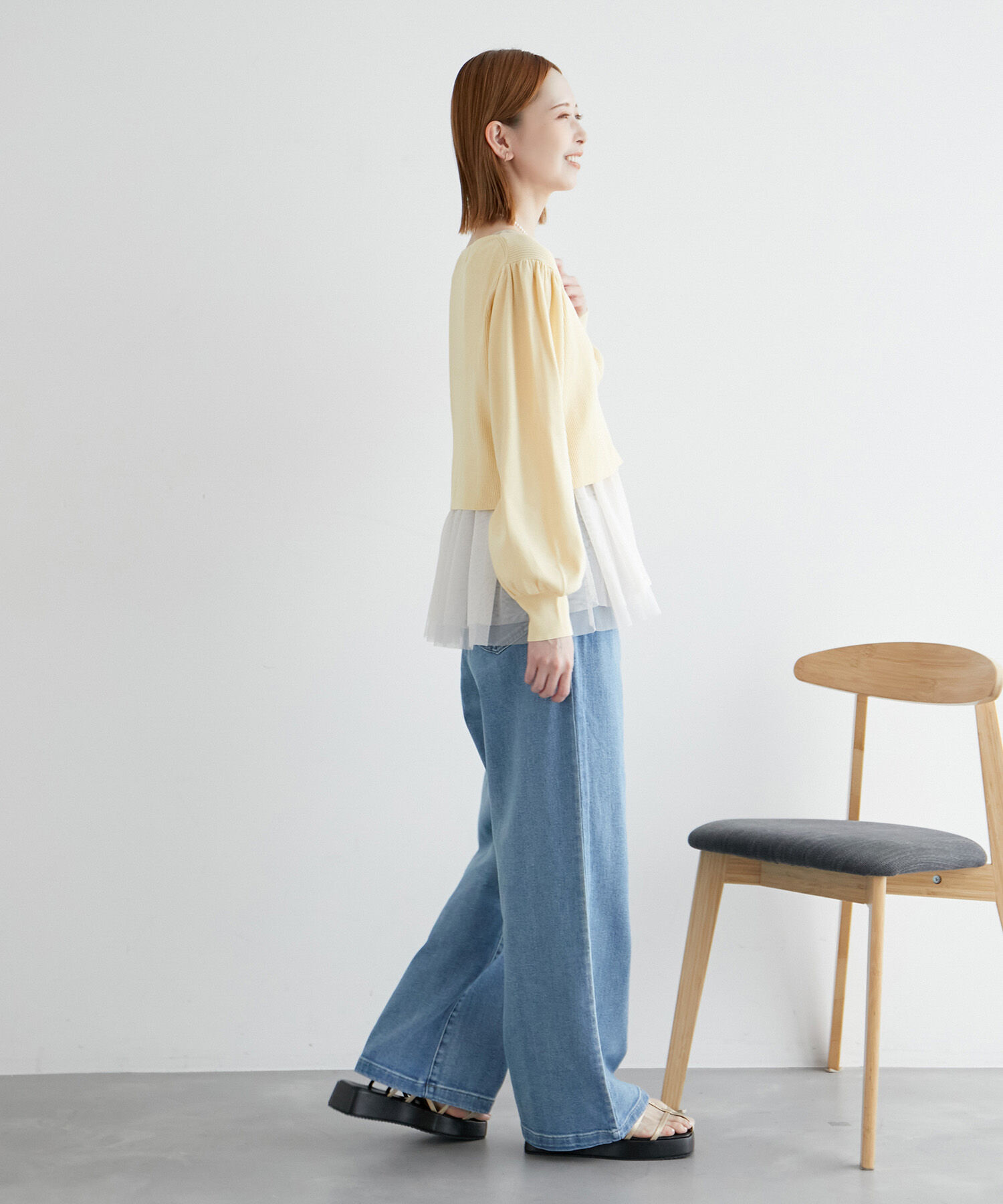 Rope&rsquo;Picnic「ショート丈袖ボリュームカーディガン/UVカット」|カーディガン|