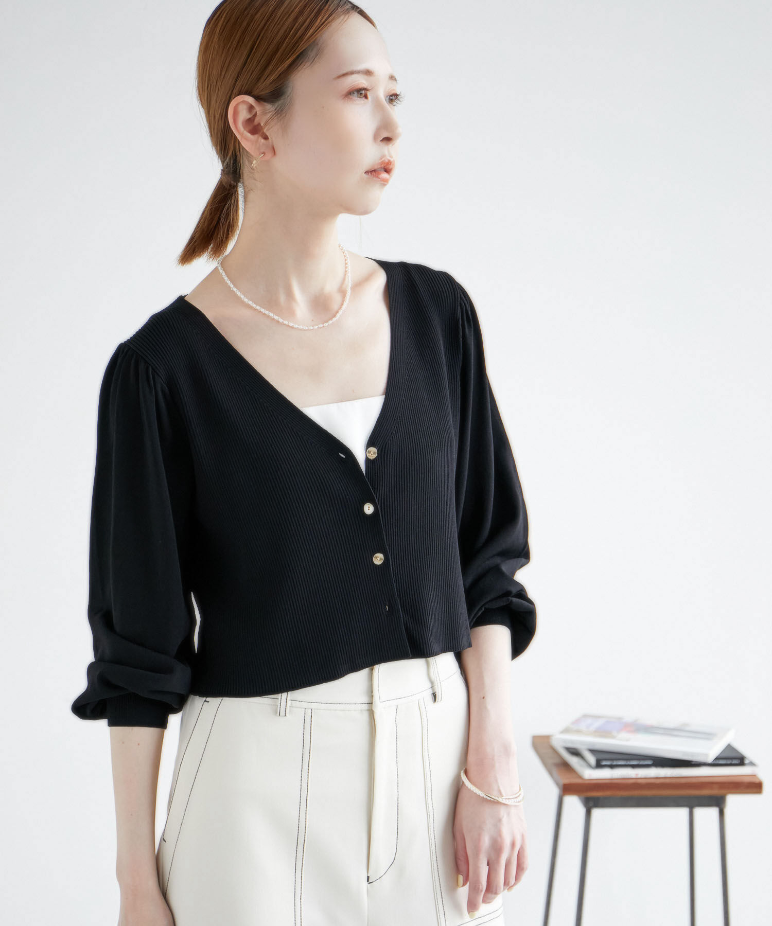 Rope&rsquo;Picnic「ショート丈袖ボリュームカーディガン/UVカット」|カーディガン|