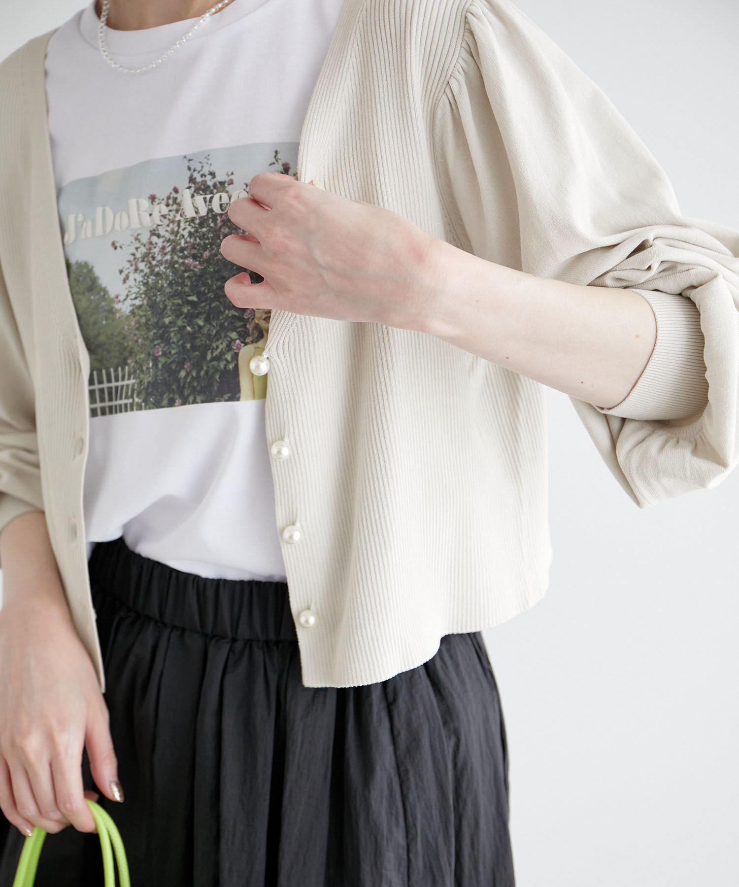 Rope&rsquo;Picnic「ショート丈袖ボリュームカーディガン/UVカット」|カーディガン|