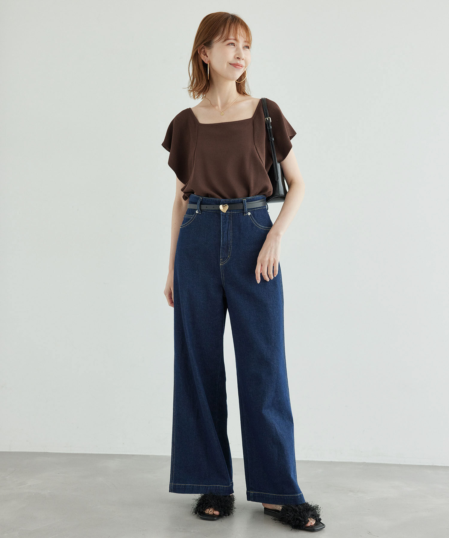 Rope&rsquo;Picnic「袖フレアニットトップス/UVカット・洗濯機OK・冷感」|ニット・セーター|