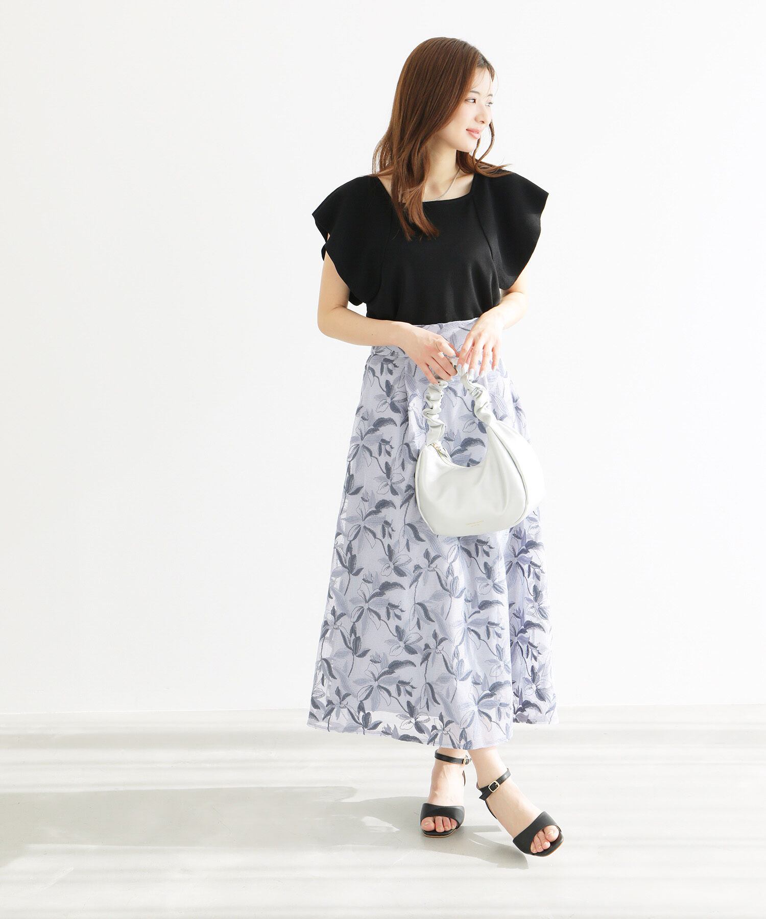 Rope&rsquo;Picnic「袖フレアニットトップス/UVカット・洗濯機OK・冷感」|ニット・セーター|