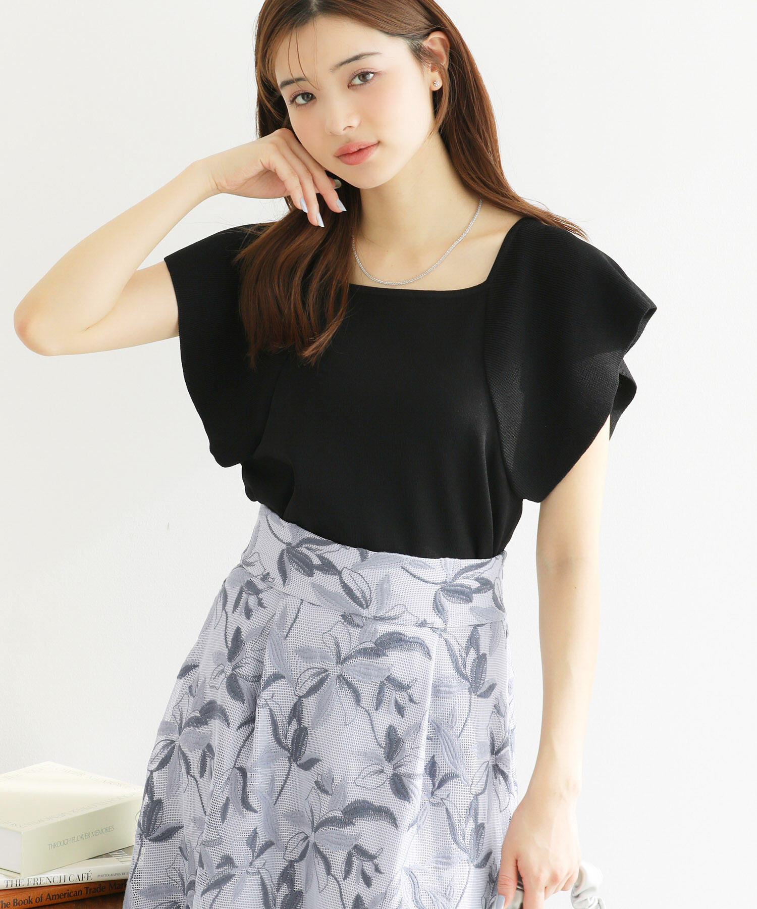 Rope&rsquo;Picnic「袖フレアニットトップス/UVカット・洗濯機OK・冷感」|ニット・セーター|