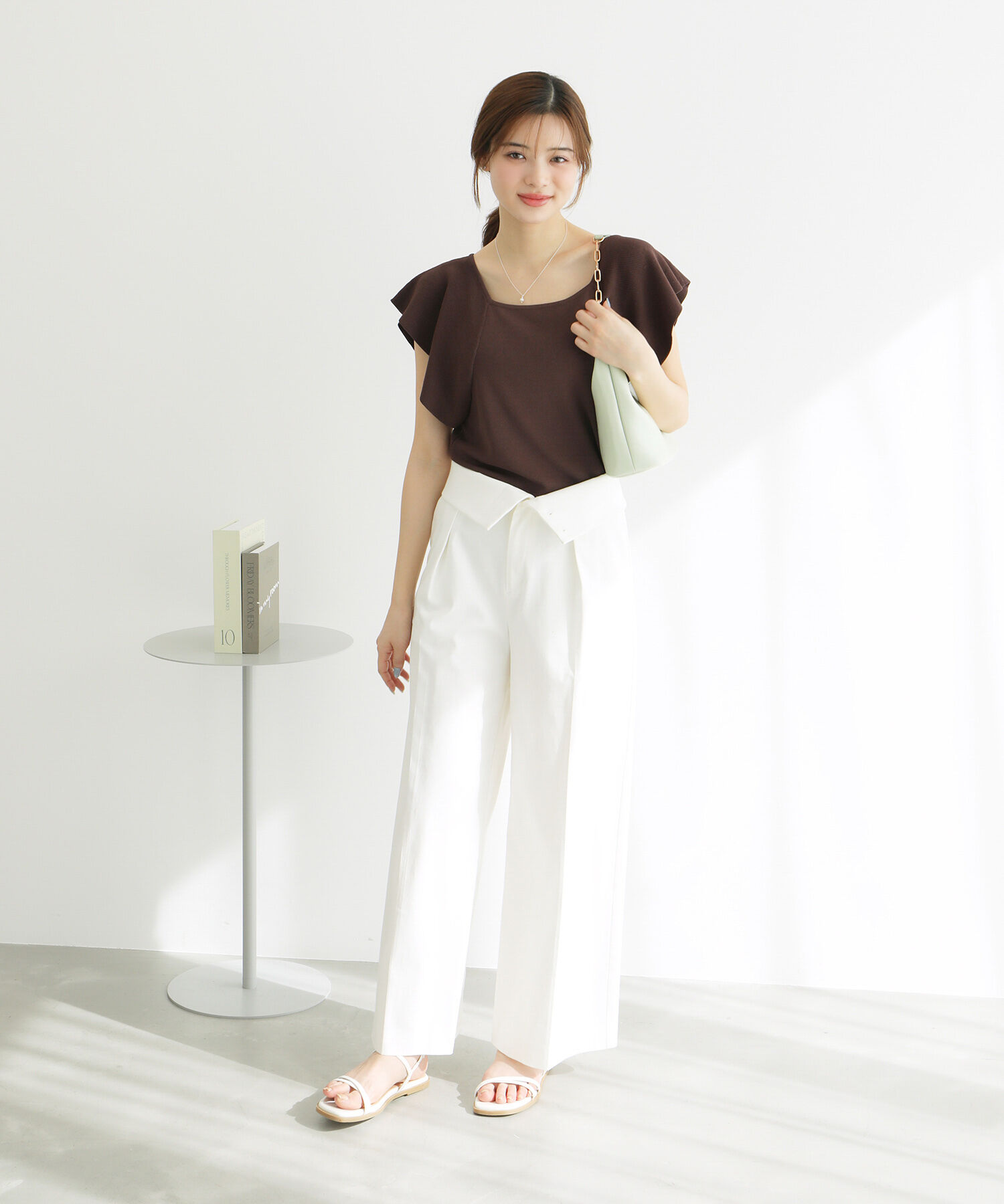 Rope&rsquo;Picnic「袖フレアニットトップス/UVカット・洗濯機OK・冷感」|ニット・セーター|