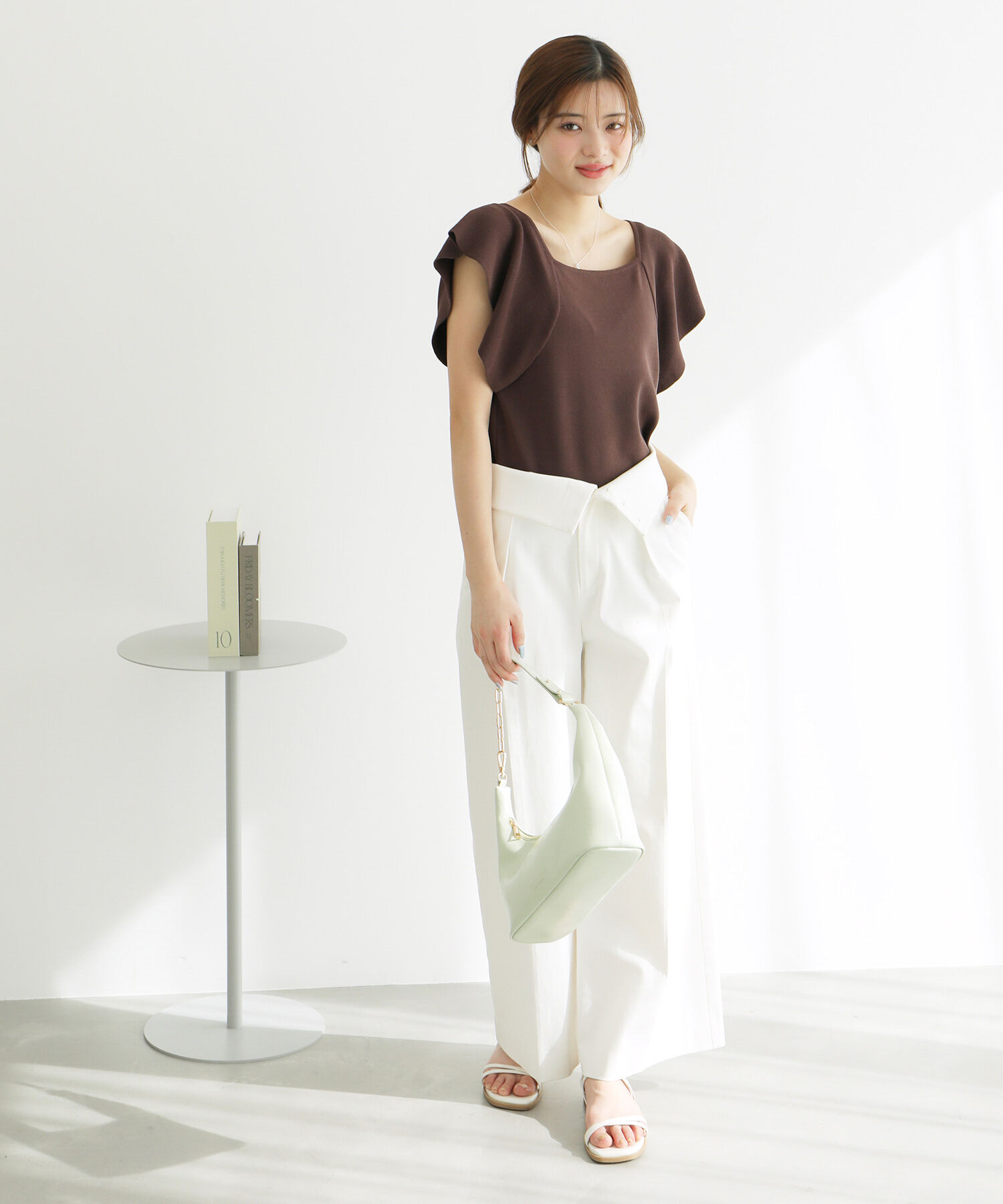 Rope&rsquo;Picnic「袖フレアニットトップス/UVカット・洗濯機OK・冷感」|ニット・セーター|