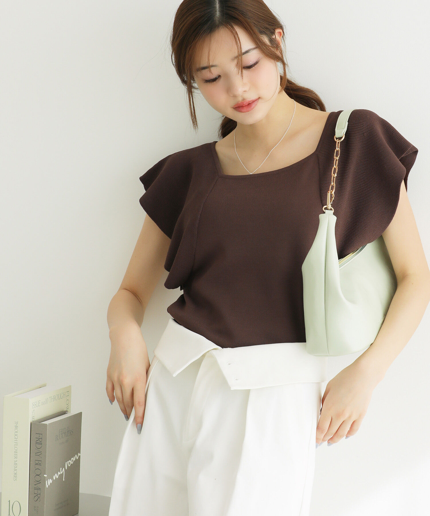 Rope&rsquo;Picnic「袖フレアニットトップス/UVカット・洗濯機OK・冷感」|ニット・セーター|